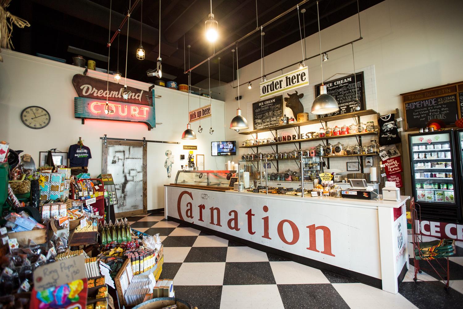 Interior of a candy store