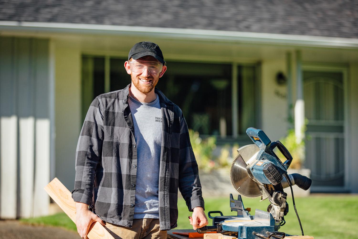 Homeowner making renovations to his house